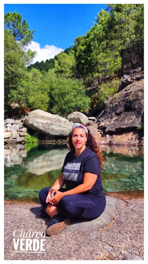 Marta posando en el Charco Verde